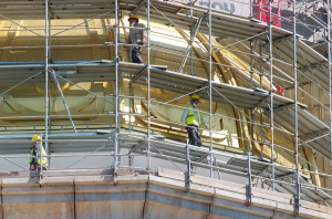 working in construction